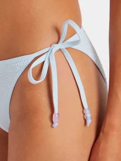 Hunza G: Gina Triangle Beaded Bikini Set - Metallic Ice Blue