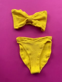 Hunza G: Jean Strapless Bikini Set - Sunflower