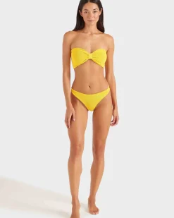 Hunza G: Jean Strapless Bikini Set - Sunflower