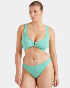 Hunza G: Julia Pearl Ring Bikini Set - Metallic Mint