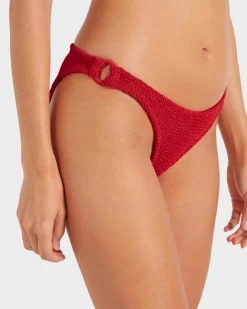 Hunza G: Misty Fabric Covered Hoops Bikini Set - Red