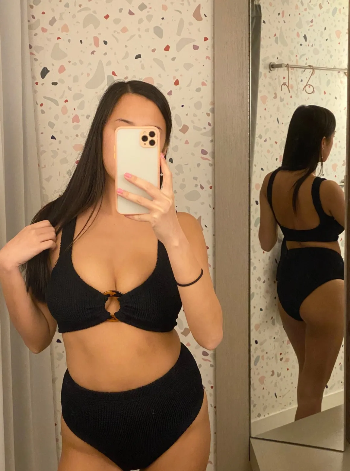 Hunza G: Nadine High-Waisted Bikini Set - Black