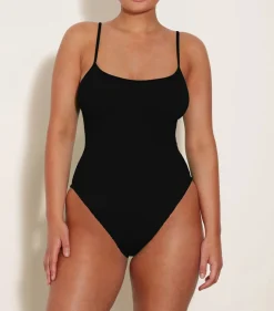 Hunza G: Pamela Scoop Neck One Piece - Black
