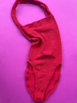 Hunza G: Sandy Halter One Piece - Red