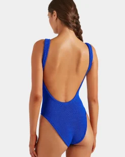 Hunza G: Square Neck One Piece - Royal Blue