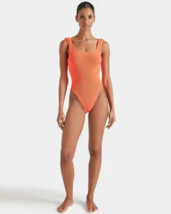Hunza G: Square Neck One Piece - Orange