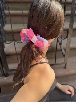Izabel: Printed Tulle Scrunchie