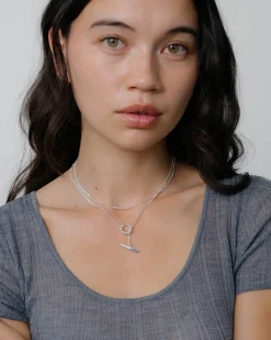 Kara Yoo: Lara Lariat Necklace - Silver