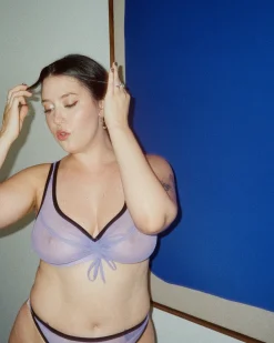 Kayleigh Peddie: Amelie Cinch Front Bralette - Lilac