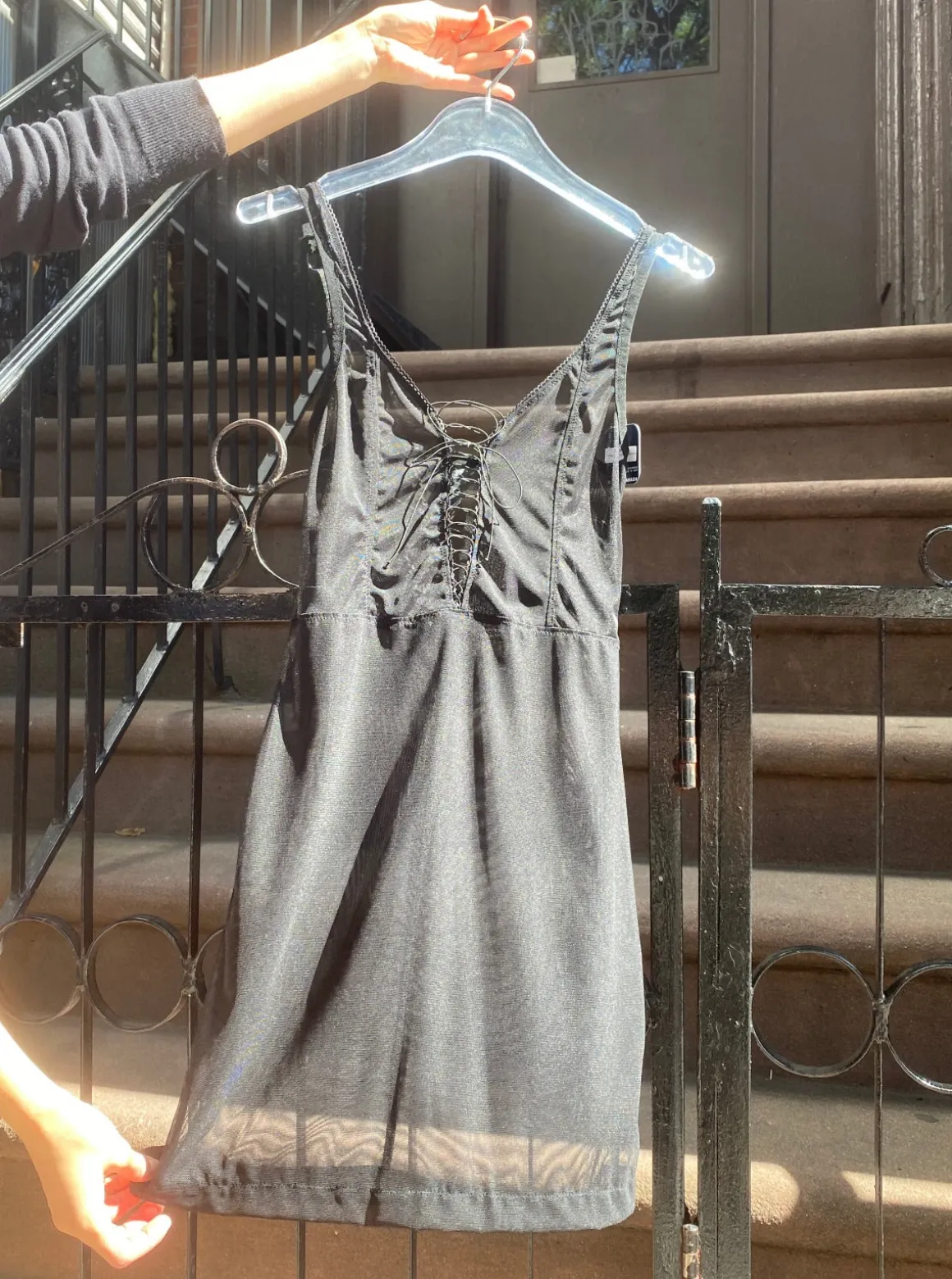 Kayleigh Peddie: Robbi Lace Up Mesh Dress - XS, Last One!