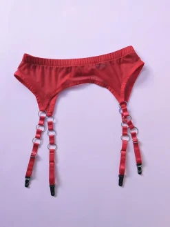 Kayleigh Peddie: Sandra Mesh Garter Belt with Rings - L, Last One!