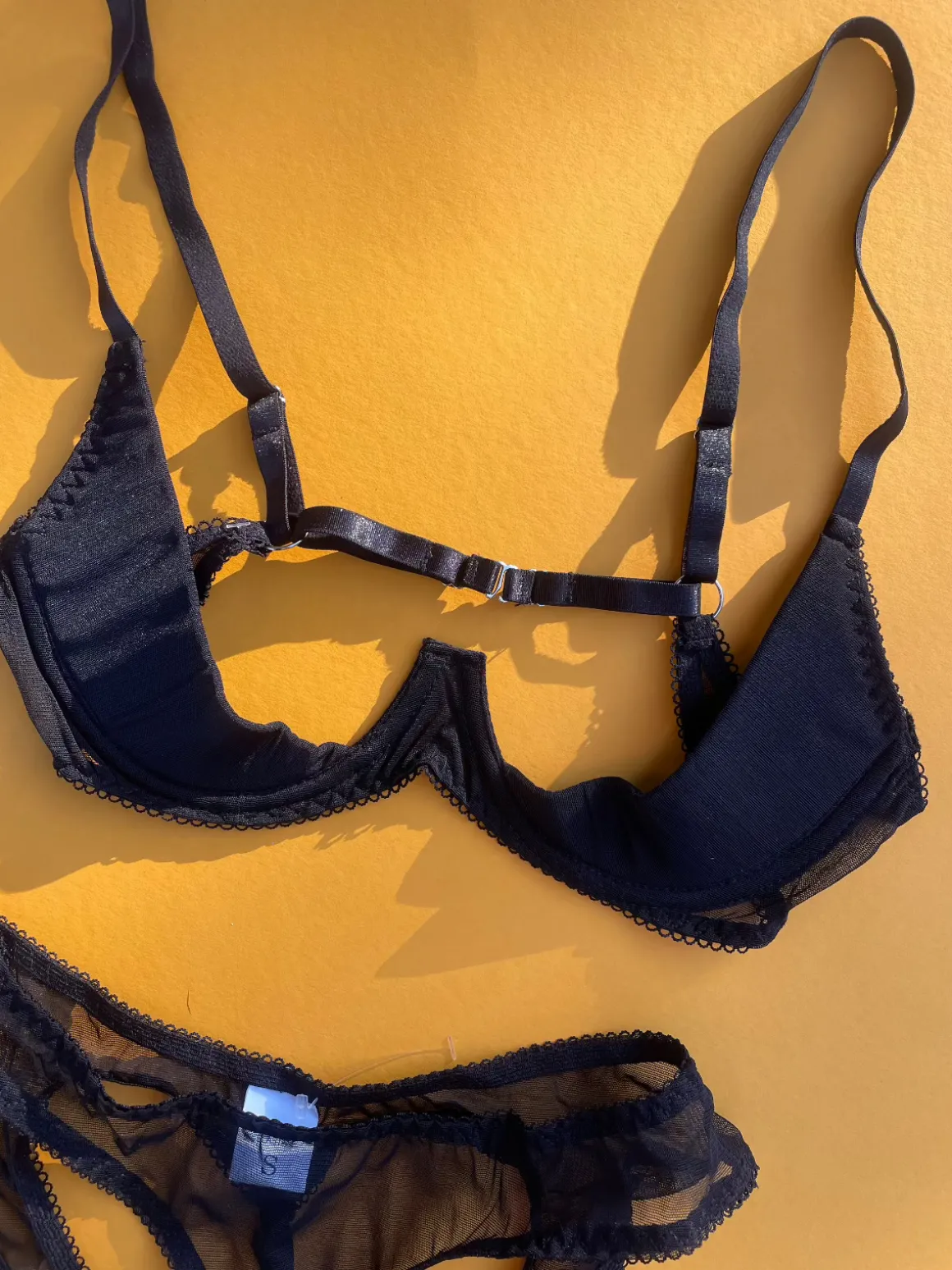 KissKill: Kayla Quarter Cup Bra - Black