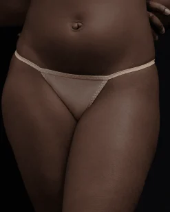 Kye Intimates: Daily Mesh Thong - Ecru