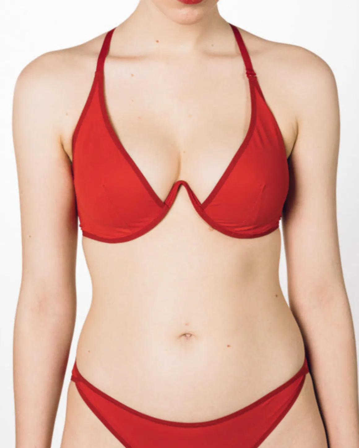 La Fille d'O: Changes Mono Wire Bikini Top - Red