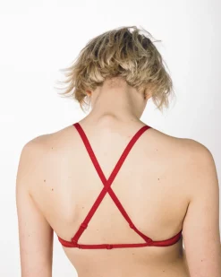 La Fille d'O: Changes Mono Wire Bikini Top - Red