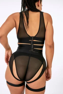 La Fille d'O: Pour Jouer Suspender - Black