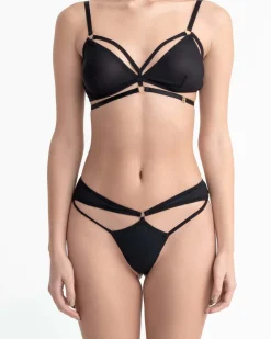 Marika Vera: Ruby Cutout Thong - Black