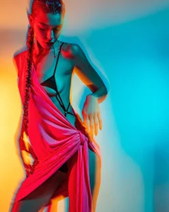 Marika Vera: 80's Moore Ouvert Cage Bodysuit - Black