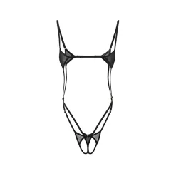 Marika Vera: 80's Moore Ouvert Cage Bodysuit - Black