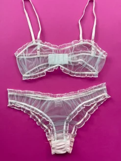 Miss Crofton: She's A Peach Mesh Bralette - M, Last One!