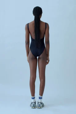 Nu Swim: Pistachio Scoop Back One Piece - Black