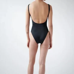 Nu Swim: Pistachio Scoop Back One Piece - Black