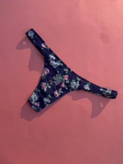 Only Hearts: In Bloom Vintage Mesh Thong - Blu Rose