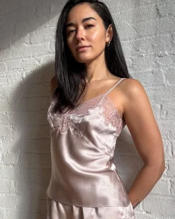 Only Hearts: Silk Charmeuse Cami - Rosewater