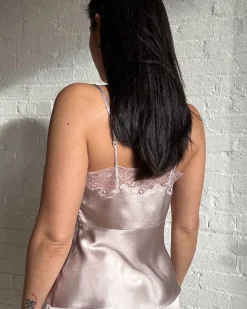 Only Hearts: Silk Charmeuse Cami - Rosewater