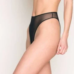 Only Hearts: Whisper High Cut Brief - Black