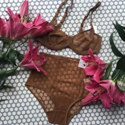 Ownbrown: Underwire Mesh Bra - Bintu