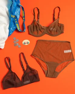 Ownbrown: Underwire Mesh Bra - Bintu