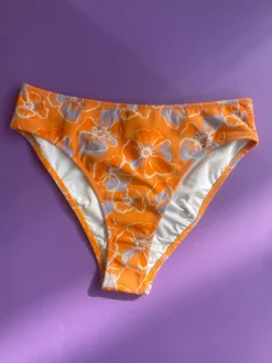 Pale Swimwear: Cleo Mid Rise Bikini Bottom - Orange