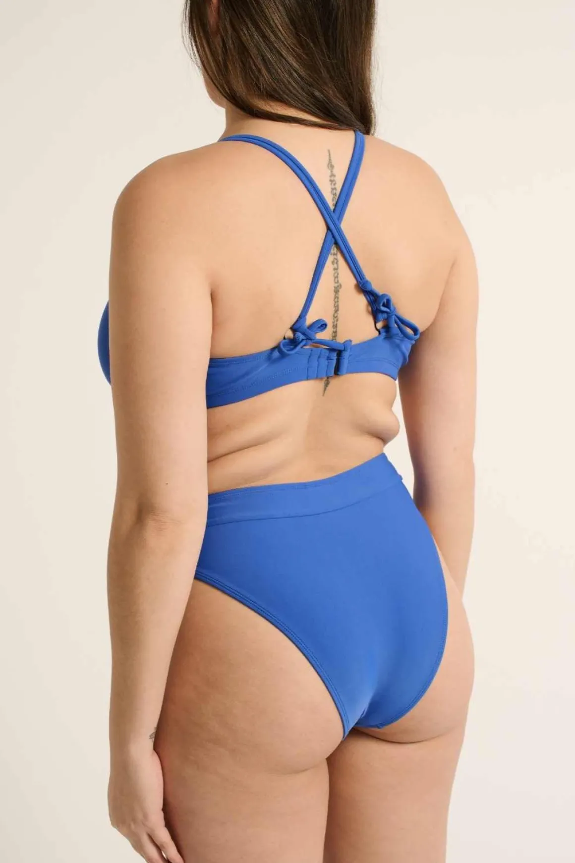 RAQ: High Leg Bikini Brief Bottom - Cobalt