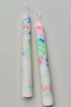 Ri-Ri-Ku: Drip Taper Candle - White