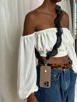 Room Shop: Organza Phone Strap - Black