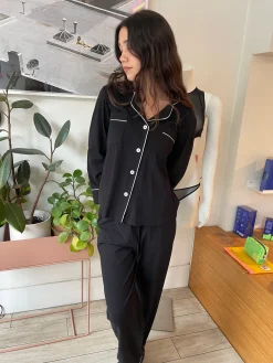 Salua: Classic PJ Pant - Black/White