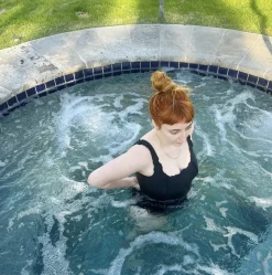 Sherris: Ruffle Corset One Piece - Brown