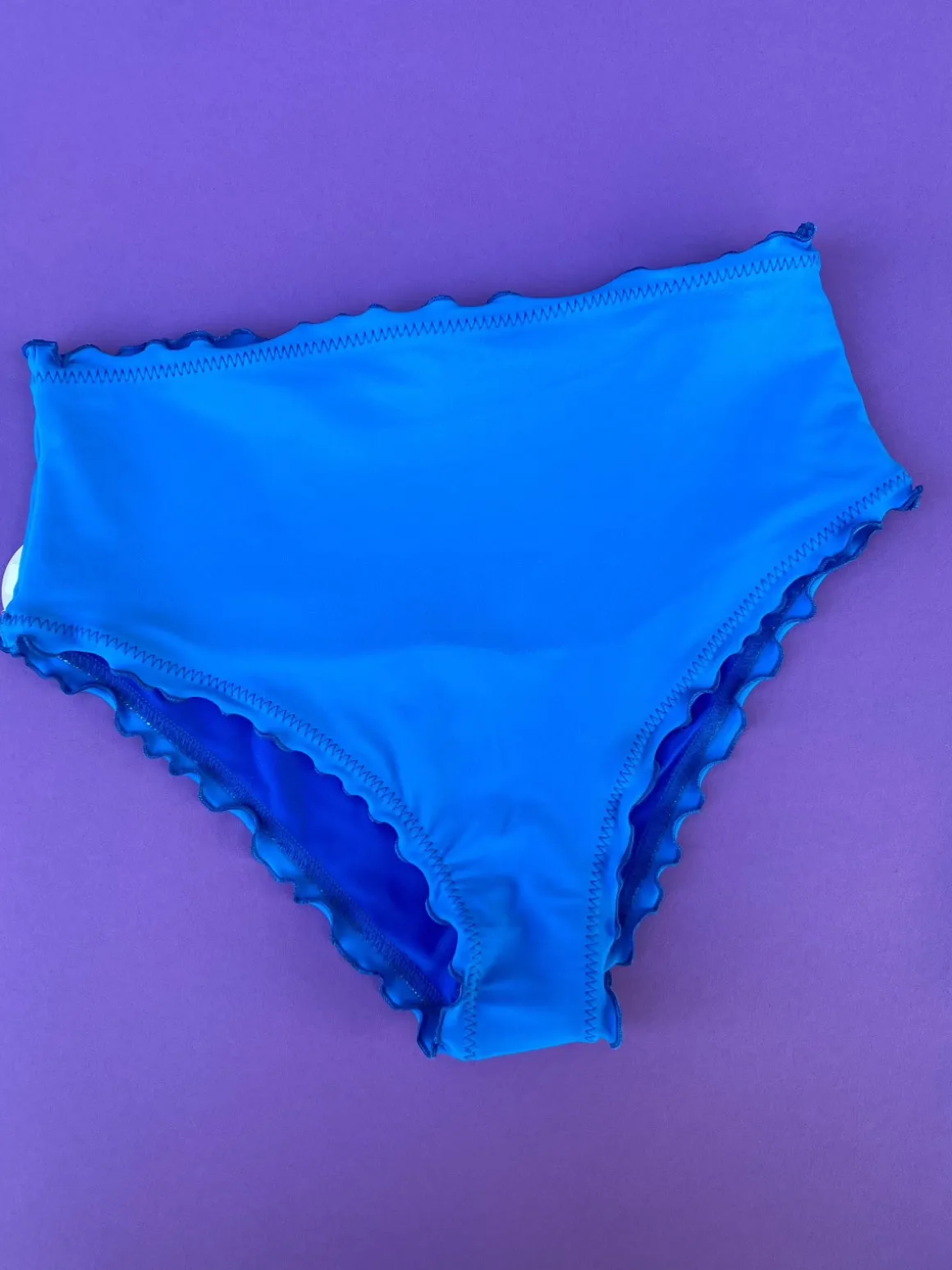 Sherris: Ruffle High-Waisted Bikini Bottom - S, Last One!
