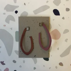 Sibilia: Flat Drop Large Earring - Sienna