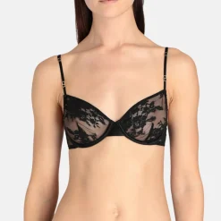 Stella McCartney: Sienna Sparkling Underwire Bra - Black