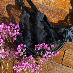 Stella McCartney: Sienna Sparkling Underwire Bra - Black