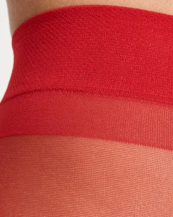 Stems: Avery Sheer Tights - Red