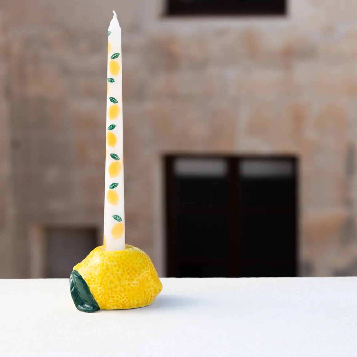 Talking Tables: Lemon Ceramic Candle Holder