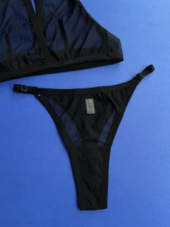 Toru & Naoko: Kyla Adjustable Thong - Black