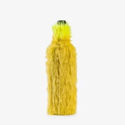 Verloop: Faux Fur Bottle Sleeve - Golden Olive
