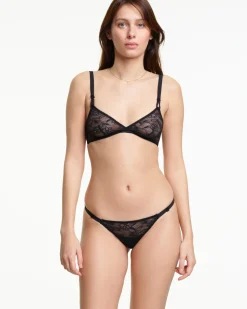 Yasmine Eslami: Alice Lace Soft Bra - Black