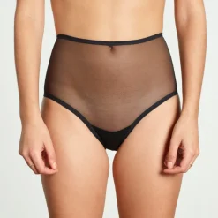 Yasmine Eslami: Jeanne High-Waisted Brief - Black