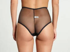 Yasmine Eslami: Jeanne High-Waisted Brief - Black