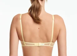 Yasmine Eslami: Jeanne Mesh Underwire Bra - Sunny
